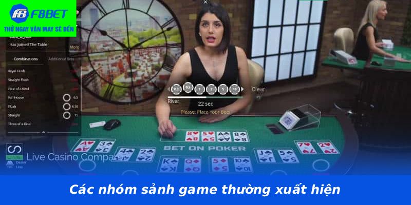 Các nhóm sảnh game thường xuất hiện
